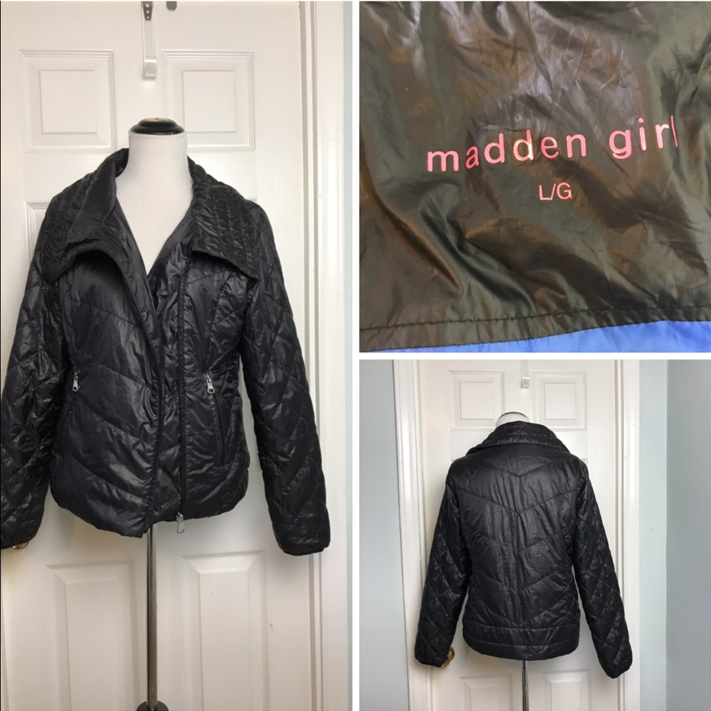 Madden Girl Puffer Jacket. Size L - Picture 7 of 8